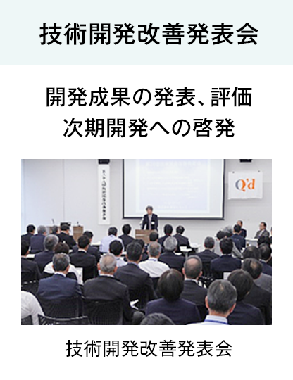 技術開発改善発表会 開発成果の発表、評価次期開発への啓発